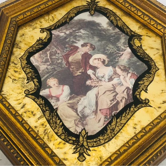 Vintage Gold Wood Glass Framed Prints Baroque Victorian - Picture 7 of 16